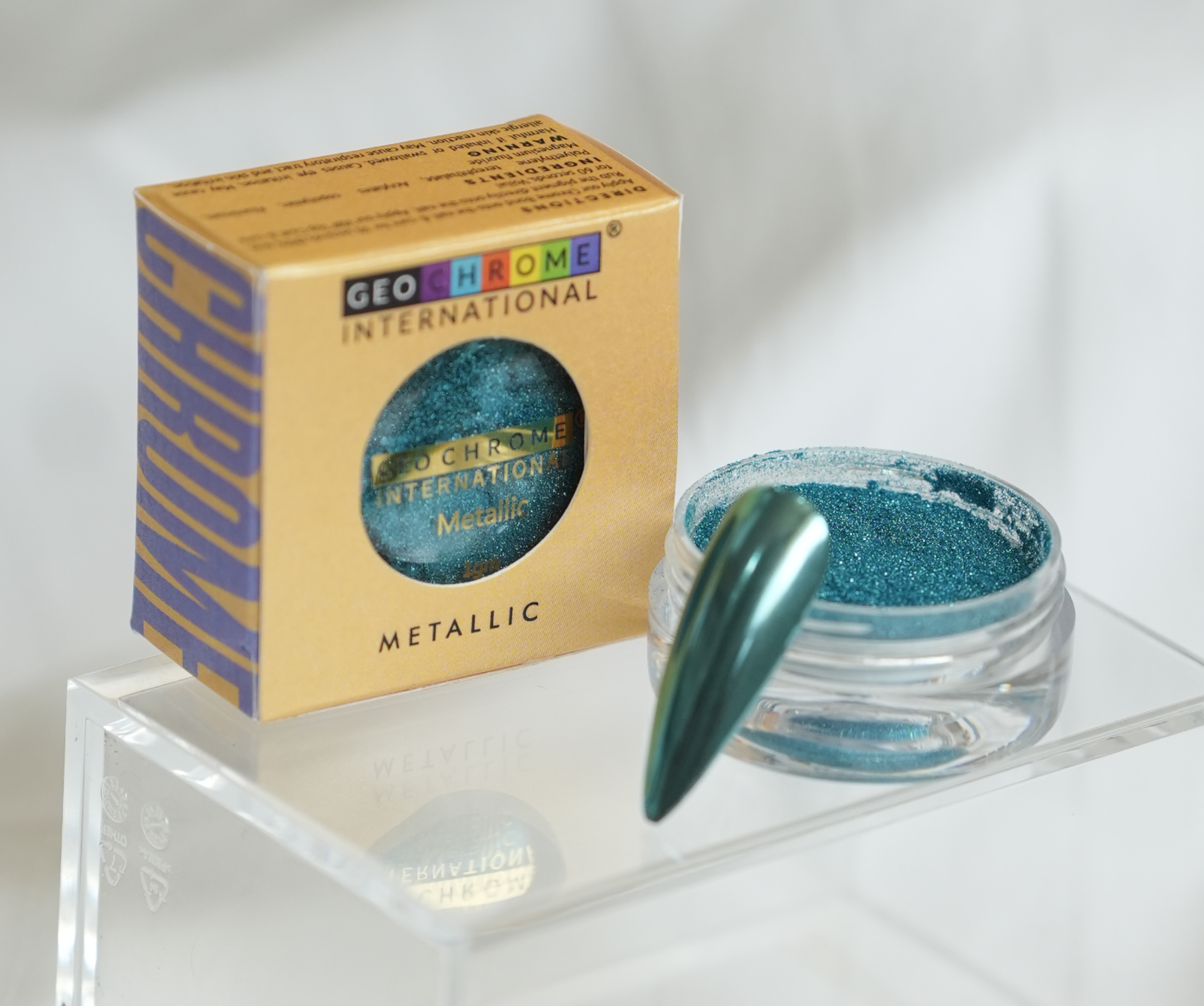 Metallic Chrome -Aqua Blue